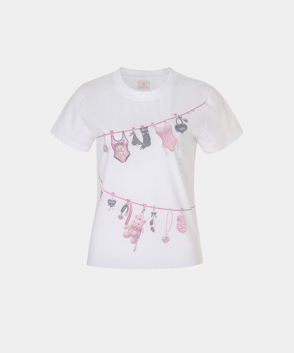 루펀(LOOFUN) Laundry Day Tee / 런드리 데이 티 [Pink Graphic]