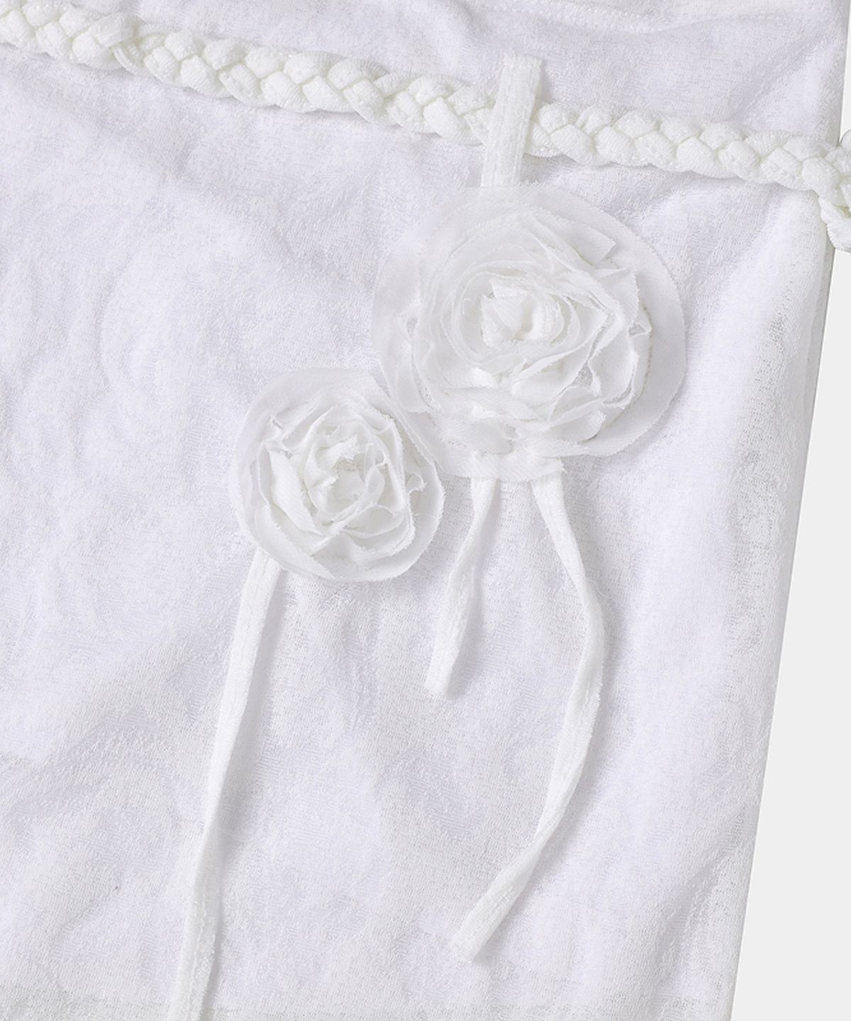 루펀(LOOFUN) Corsage Fringe Skirt / 코사지 프린지 스커트 [White]