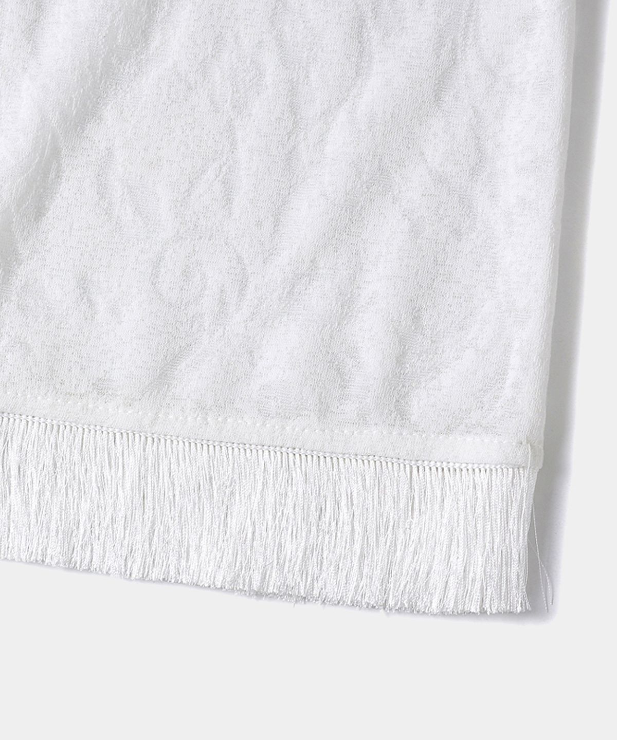 루펀(LOOFUN) Corsage Fringe Skirt / 코사지 프린지 스커트 [White]