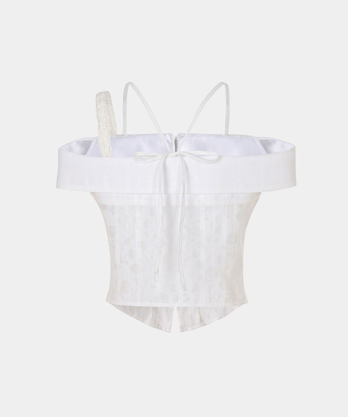 루펀(LOOFUN) Qipao Open Collar Shirt / 치파오 오픈 카라 셔츠 [White]