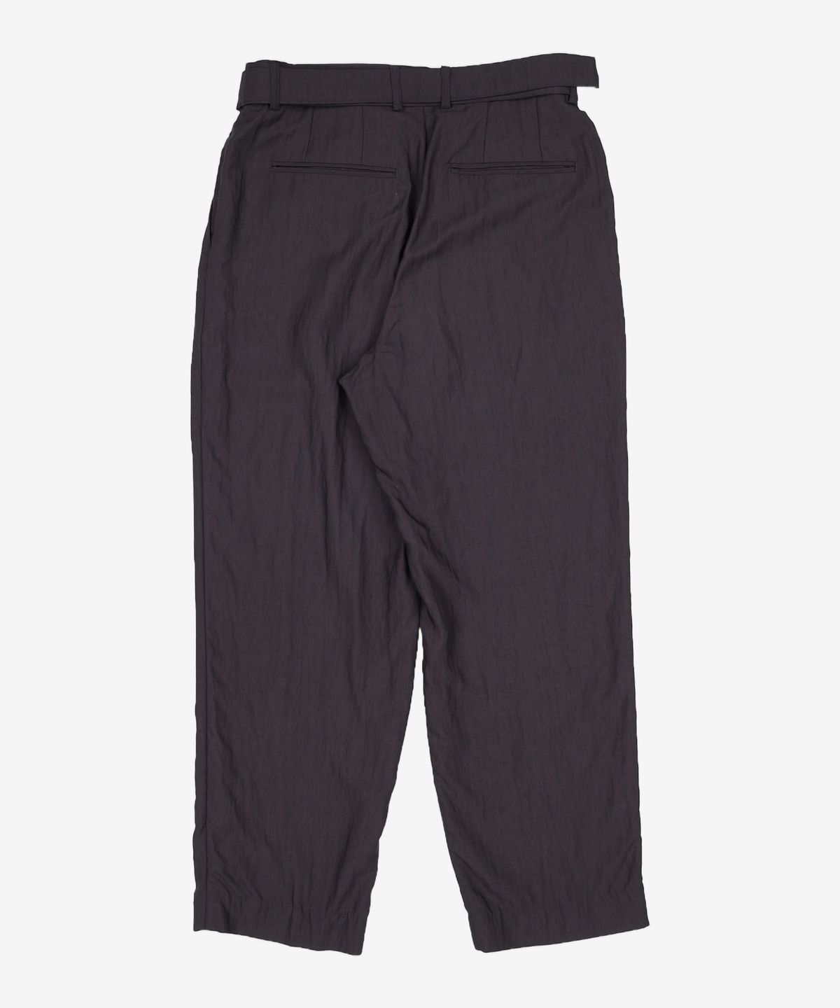커스텀어클락(COSTUME O’CLOCK) 벨트 원턱 크롭 슬랙스 블랙 COOSPT174BLACK 30