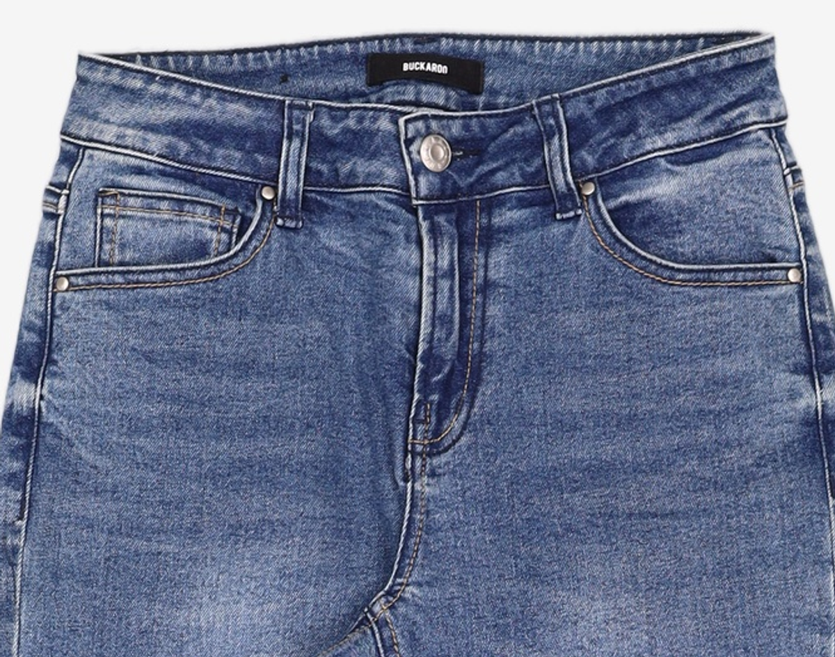 버커루(BUCKAROO) 여성 스트레이트 L/M톤 크롭데끼 팬츠 B215Z0626P92 27