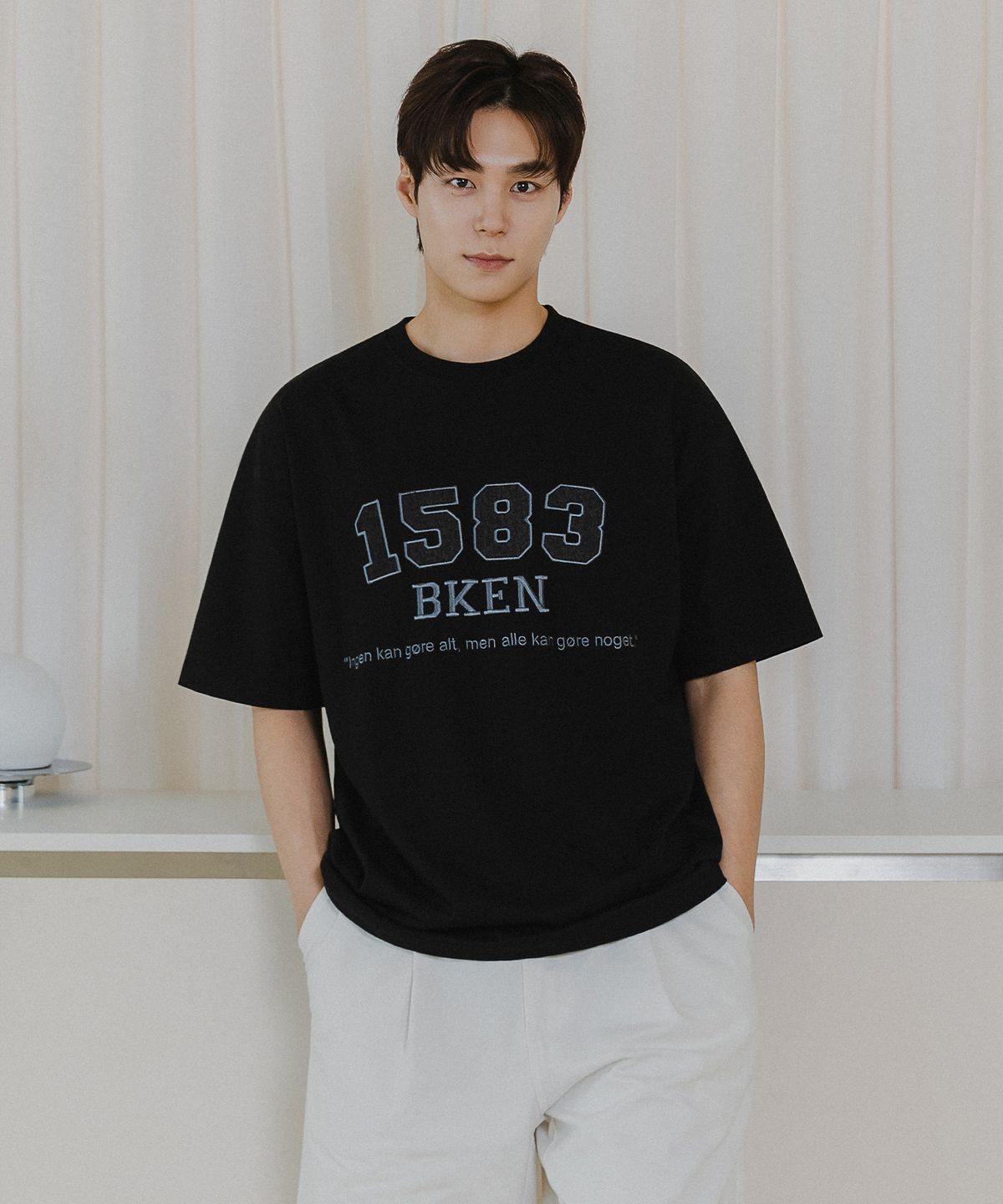 바켄(BAKKEN) [MEN] 데님 패치 1583 반팔티셔츠 BK4223 (3COLOR)