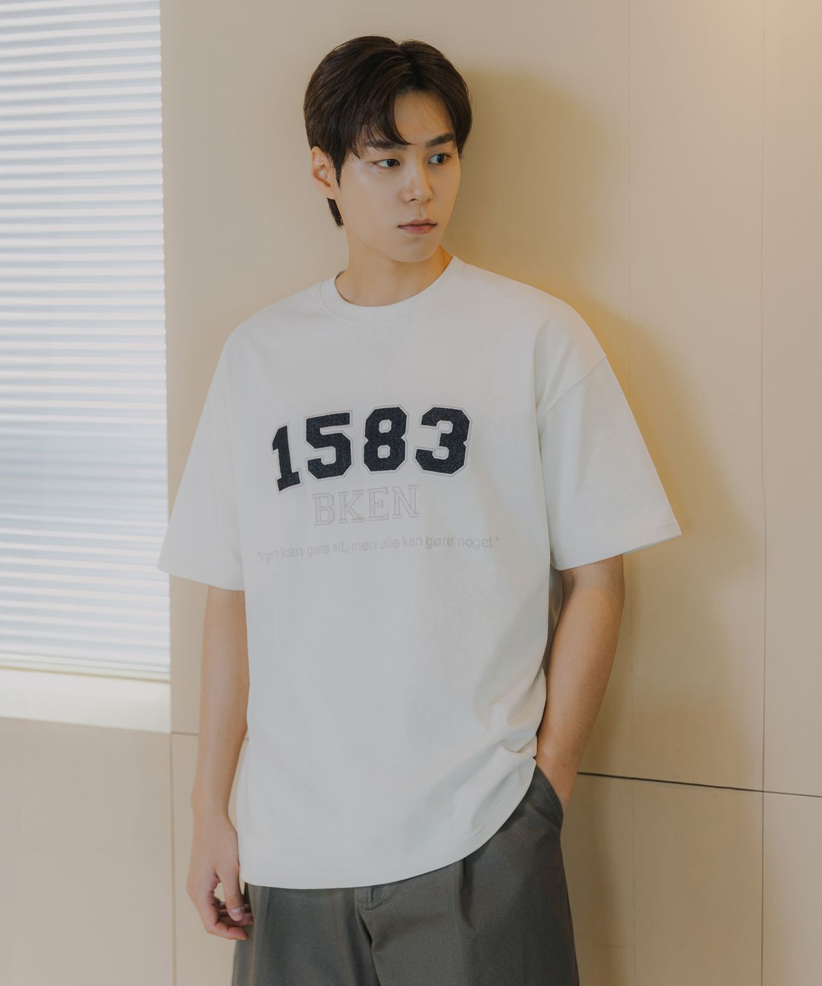 바켄(BAKKEN) [MEN] 데님 패치 1583 반팔티셔츠 BK4223 (3COLOR)