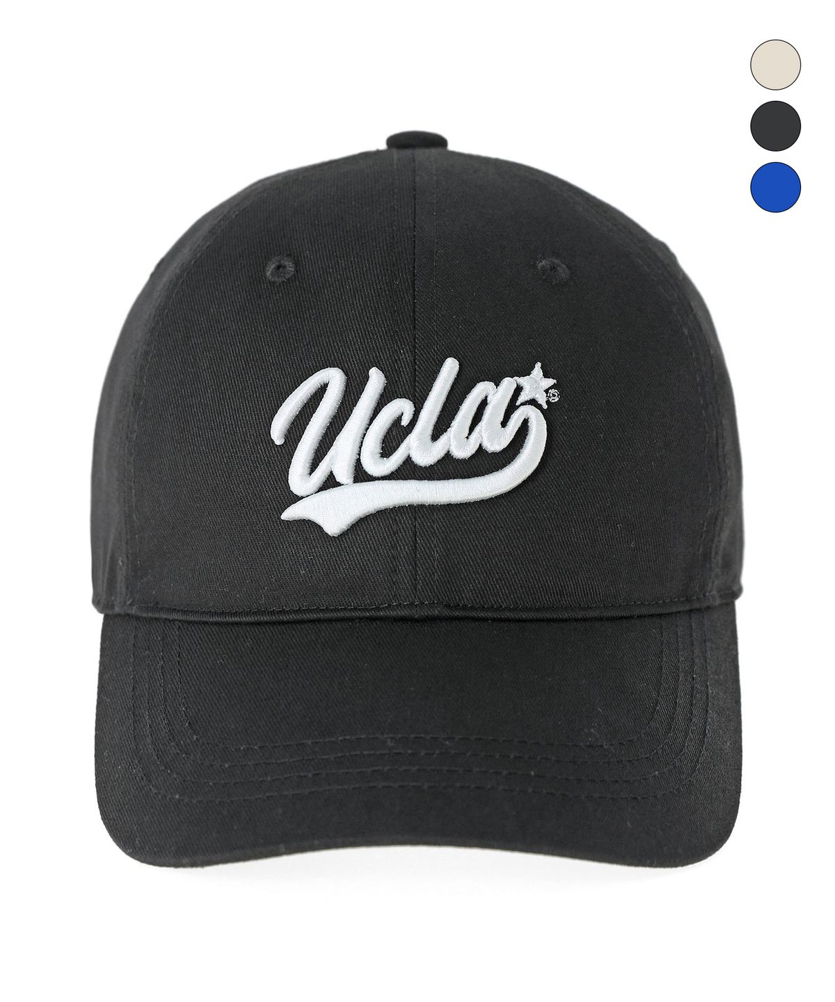 유씨엘에이(UCLA) 남녀공용 라운드 레터링 자수 볼캡(UCRAC30)