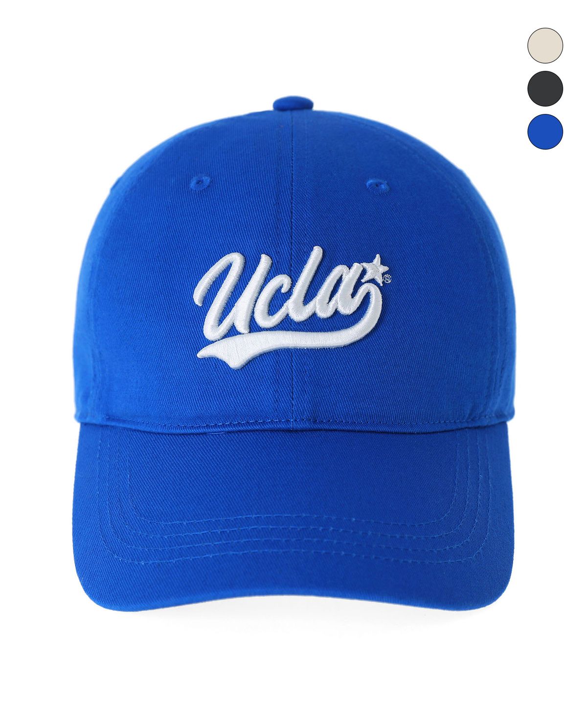 유씨엘에이(UCLA) 남녀공용 라운드 레터링 자수 볼캡(UCRAC30)