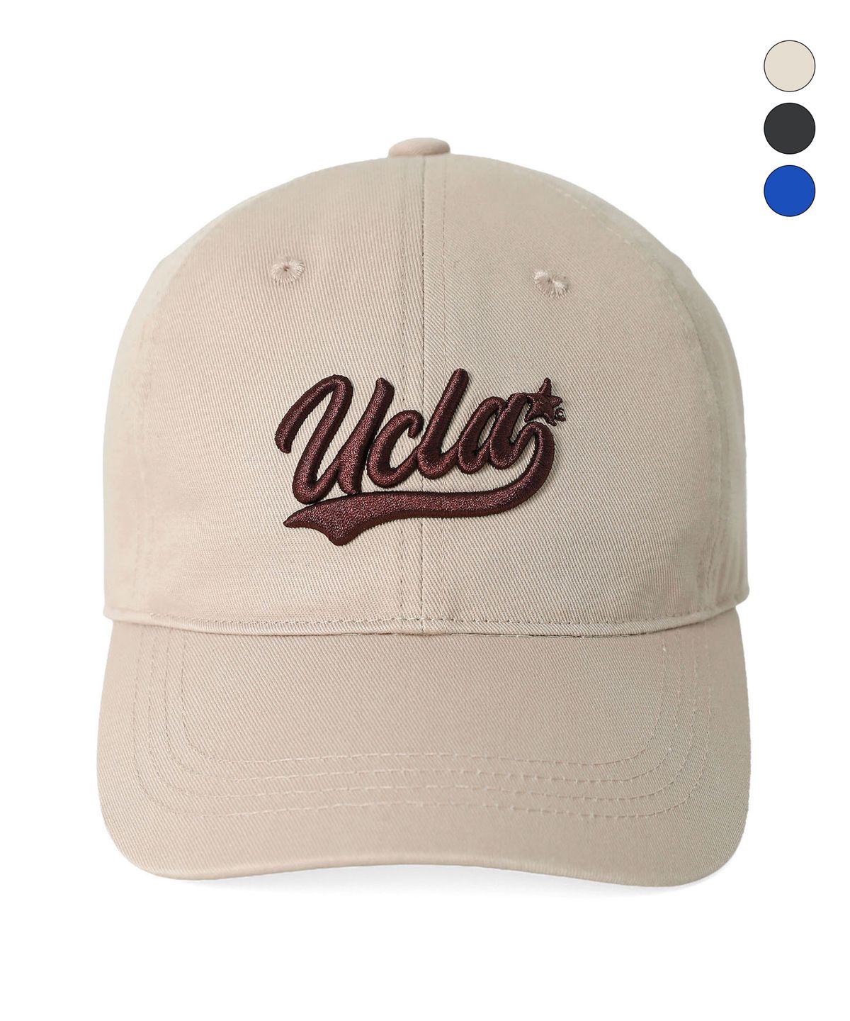 유씨엘에이(UCLA) 남녀공용 라운드 레터링 자수 볼캡(UCRAC30)