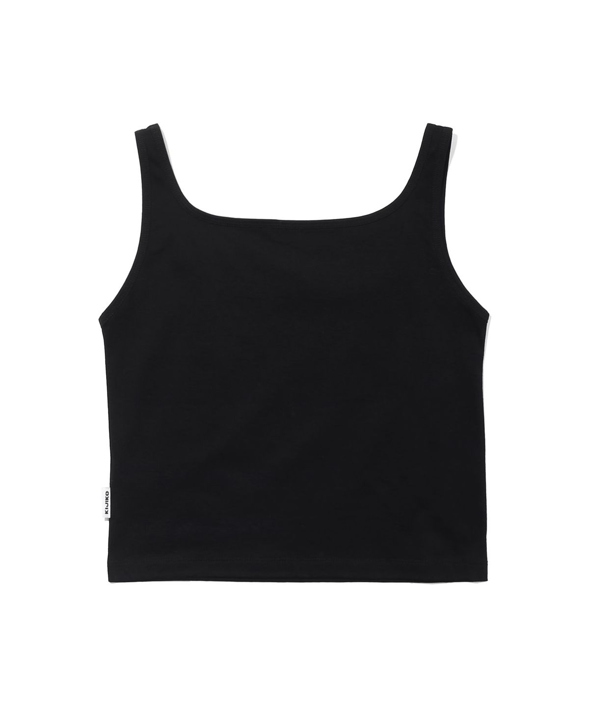 키지코(KIJIKO) ke504. Square Neck Cropped Sleeveless Black