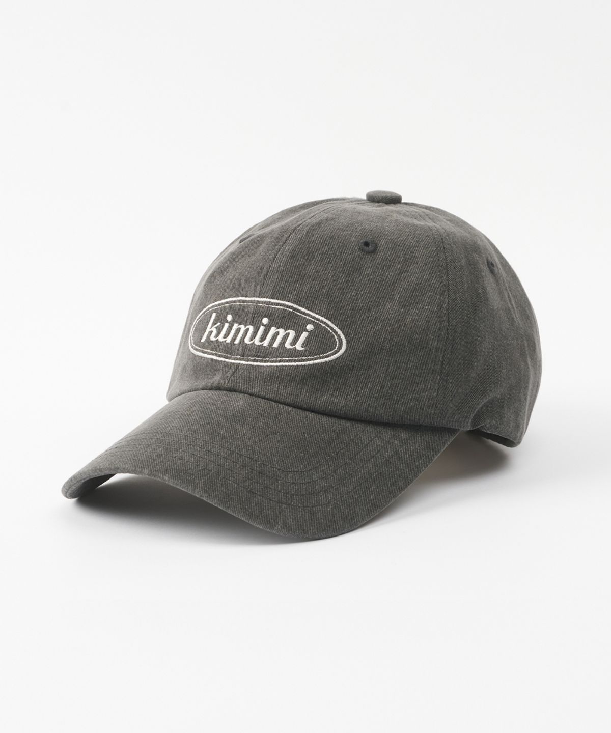 키미미(KIMIMI) 로고 볼캡 챠콜