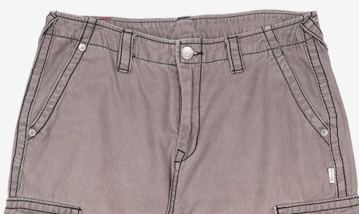 트루릴리젼(TRUERELIGION) BIG T O.G CARGO PANTS MK3 CHACOAL L