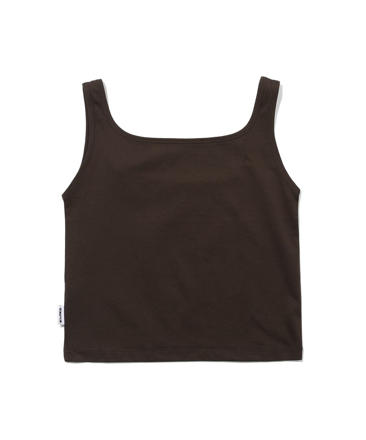키지코(KIJIKO) ke504. Square Neck Cropped Sleeveless Brown