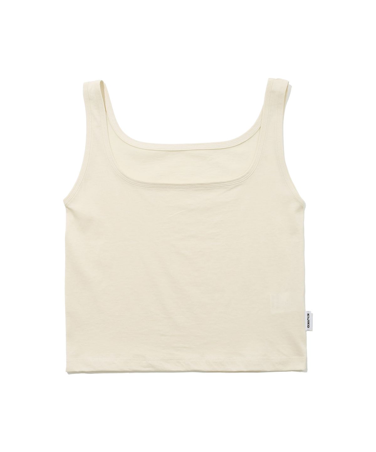 키지코(KIJIKO) ke504. Square Neck Cropped Sleeveless Lemon