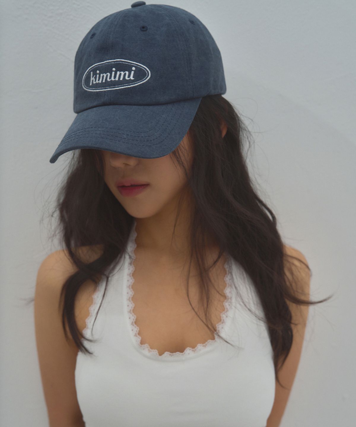 키미미(KIMIMI) 로고 볼캡 네이비