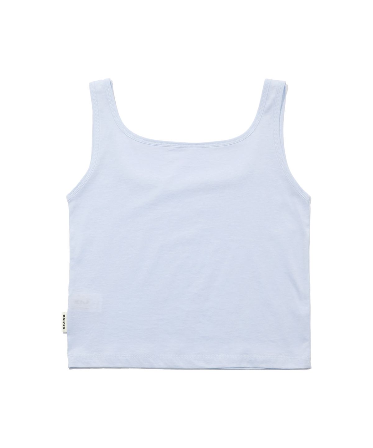 키지코(KIJIKO) ke504. Square Neck Cropped Sleeveless Light Blue