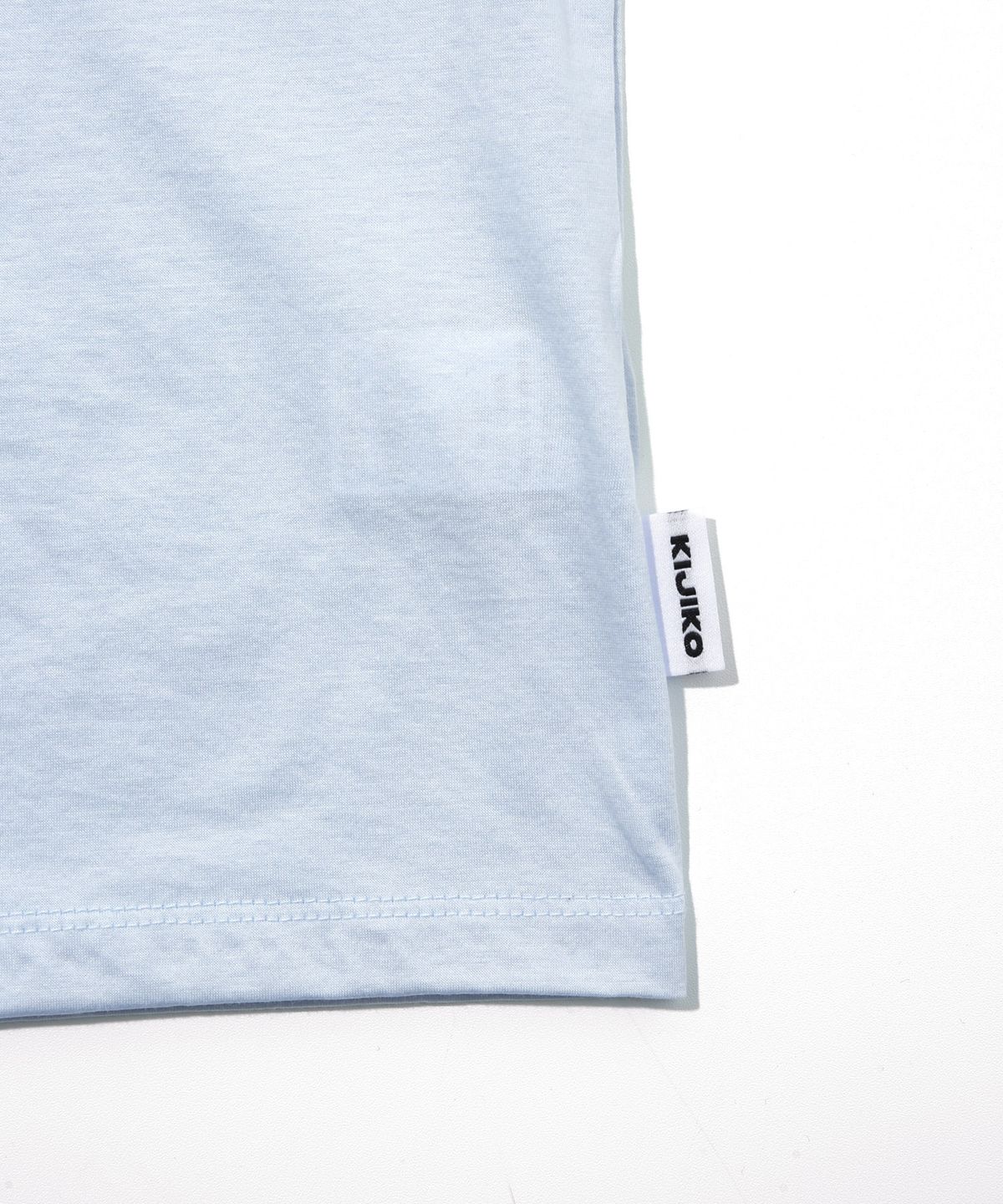 키지코(KIJIKO) ke504. Square Neck Cropped Sleeveless Light Blue