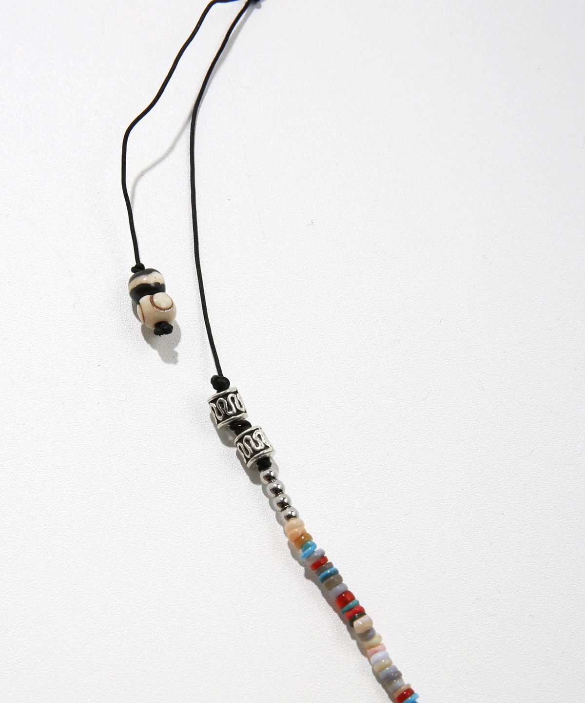 키지코(KIJIKO) ke908. Nomad Mix Beads Necklace Aqua Blue