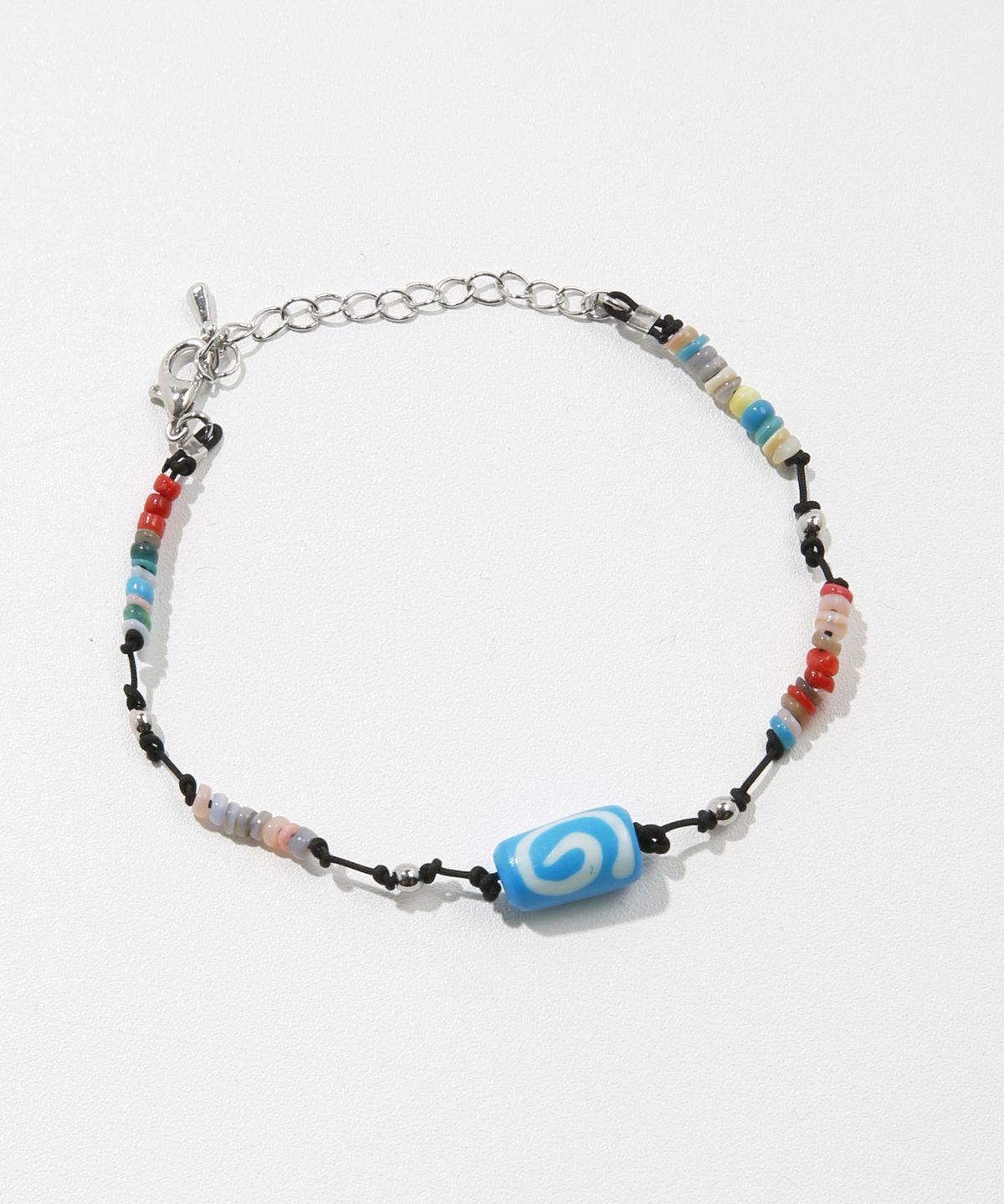 키지코(KIJIKO) ke909. Nomad Mix Beads Bracelet Aqua Blue