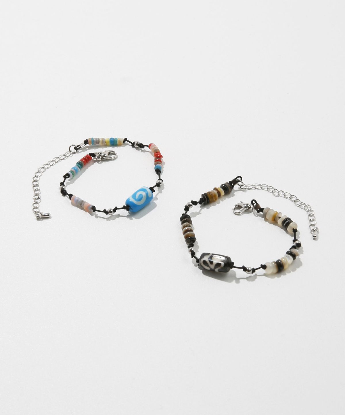 키지코(KIJIKO) ke909. Nomad Mix Beads Bracelet Aqua Blue