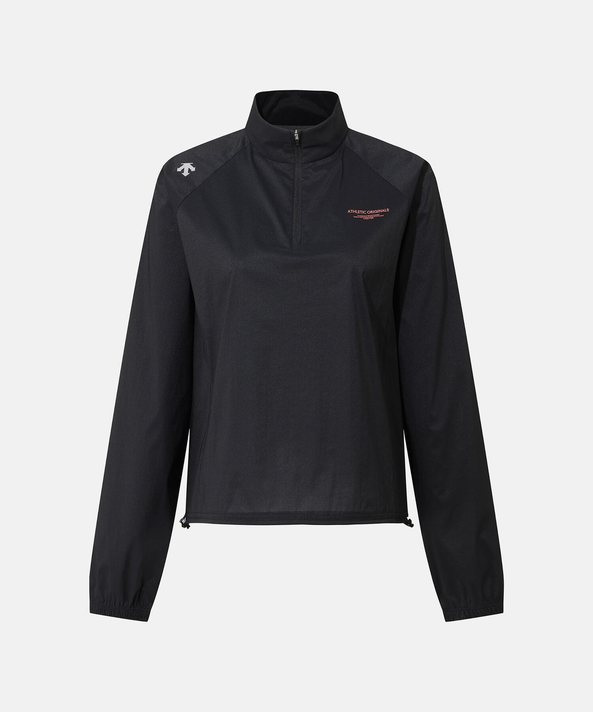 데상트(DESCENTE) 여성 러닝 발수 하프집 아노락 블랙 SR322RAN81