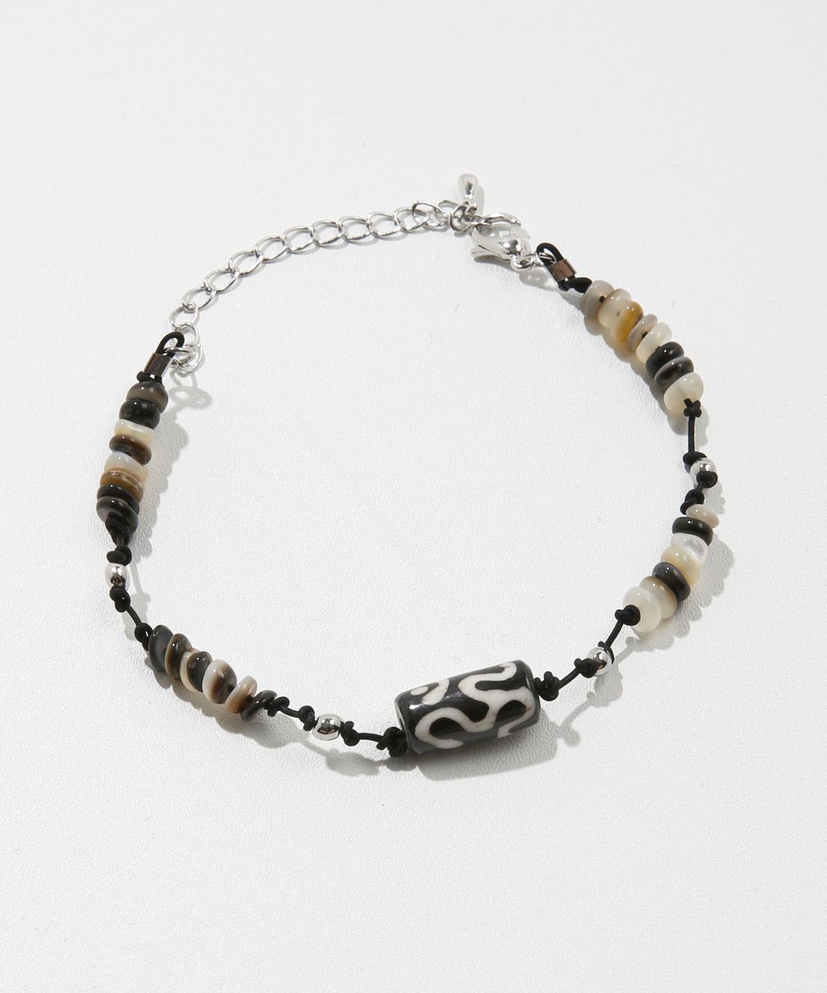 키지코(KIJIKO) ke909. Nomad Mix Beads Bracelet Black