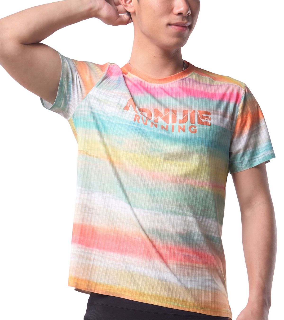 오니지(AONIJIE) 퀵드라이 러닝 반팔 티셔츠 MT62 (Rainbow Tie-Dye)