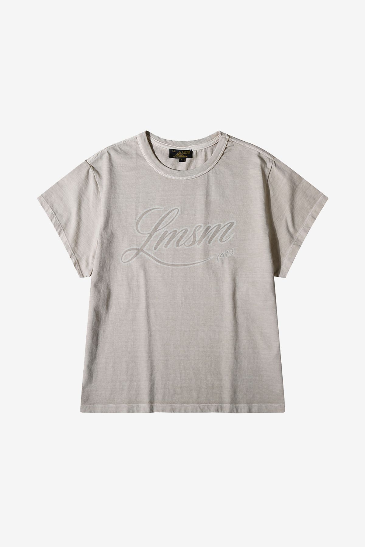 르몽생미셸(LE MONT ST MICHEL) Cotton LMSM Lettering T-shirt_Beige