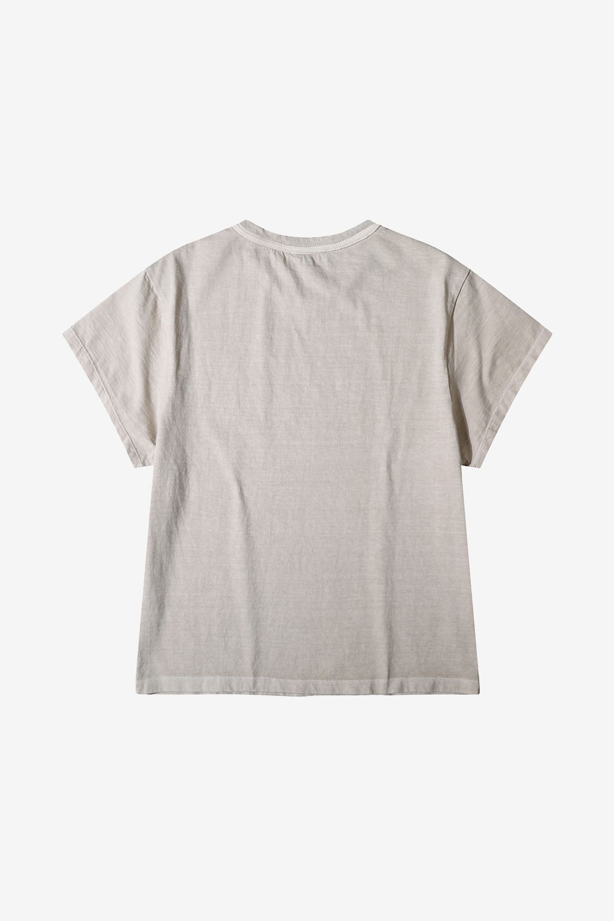 르몽생미셸(LE MONT ST MICHEL) Cotton LMSM Lettering T-shirt_Beige