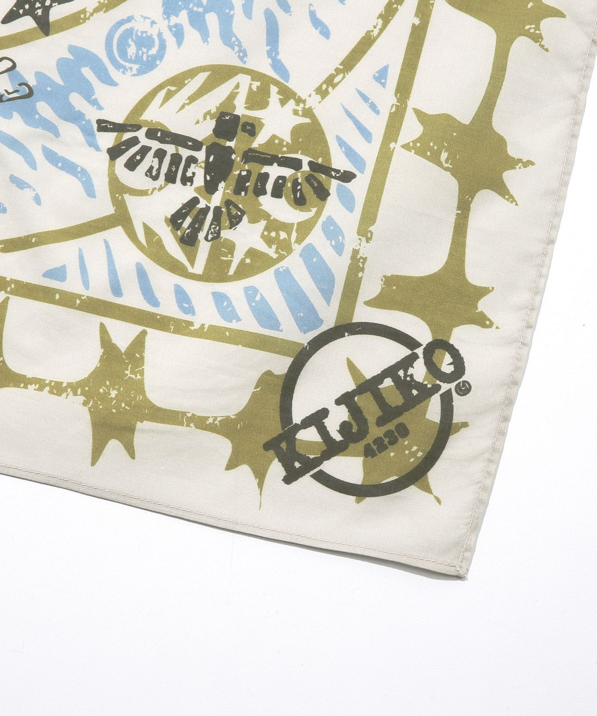키지코(KIJIKO) ke910. Vintage Western Bandana Beige