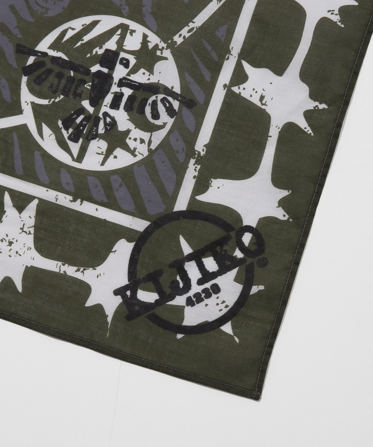 키지코(KIJIKO) ke910. Vintage Western Bandana Khaki