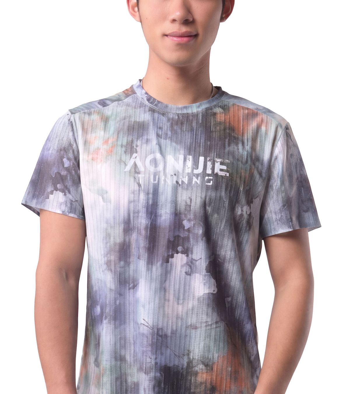 오니지(AONIJIE) 퀵드라이 러닝 반팔 티셔츠 MT62 (Blue Tie-Dye)