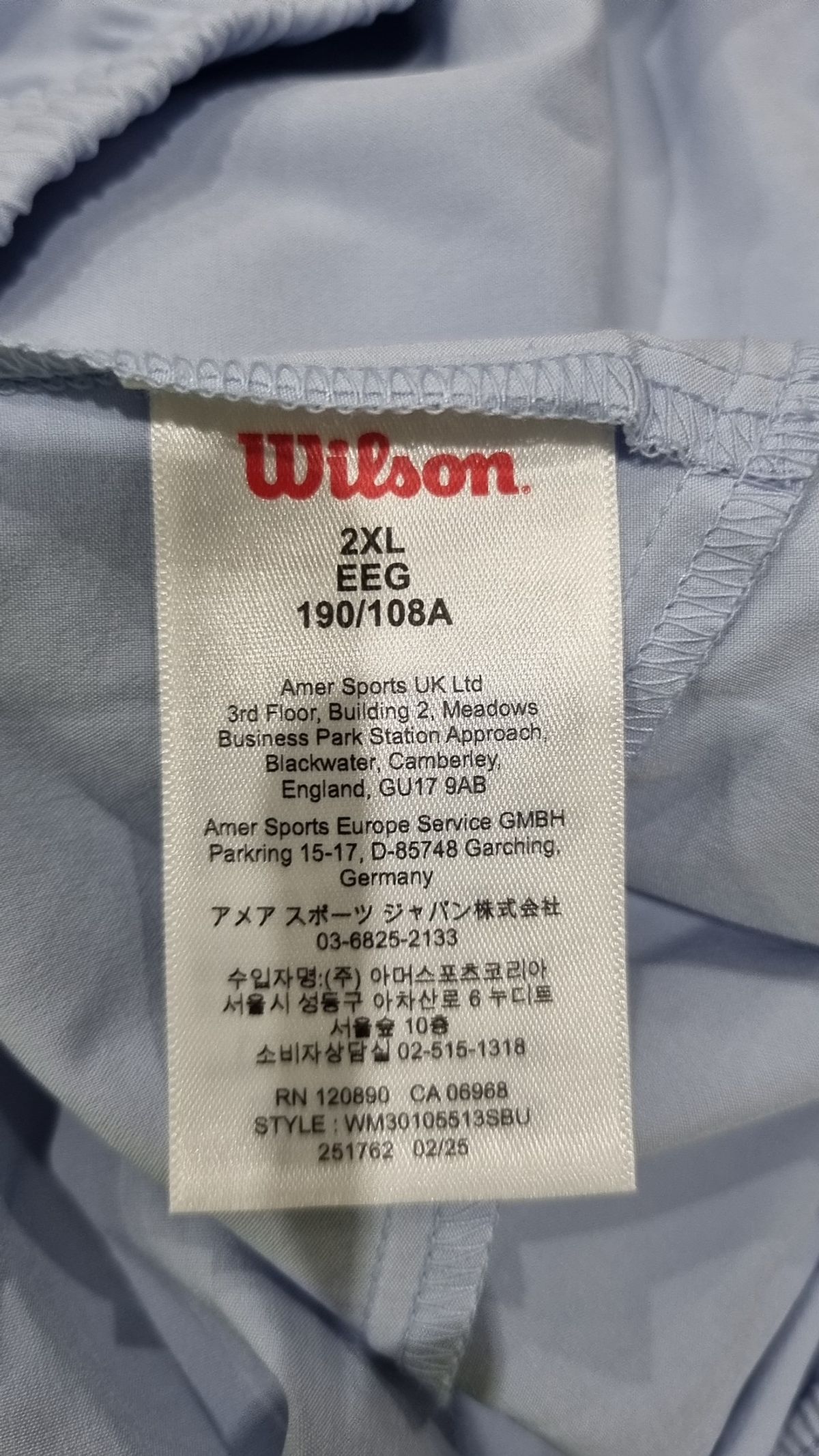 윌슨(WILSON) 임팩트 반팔 아노락_W251001TJA31SBU 2XL