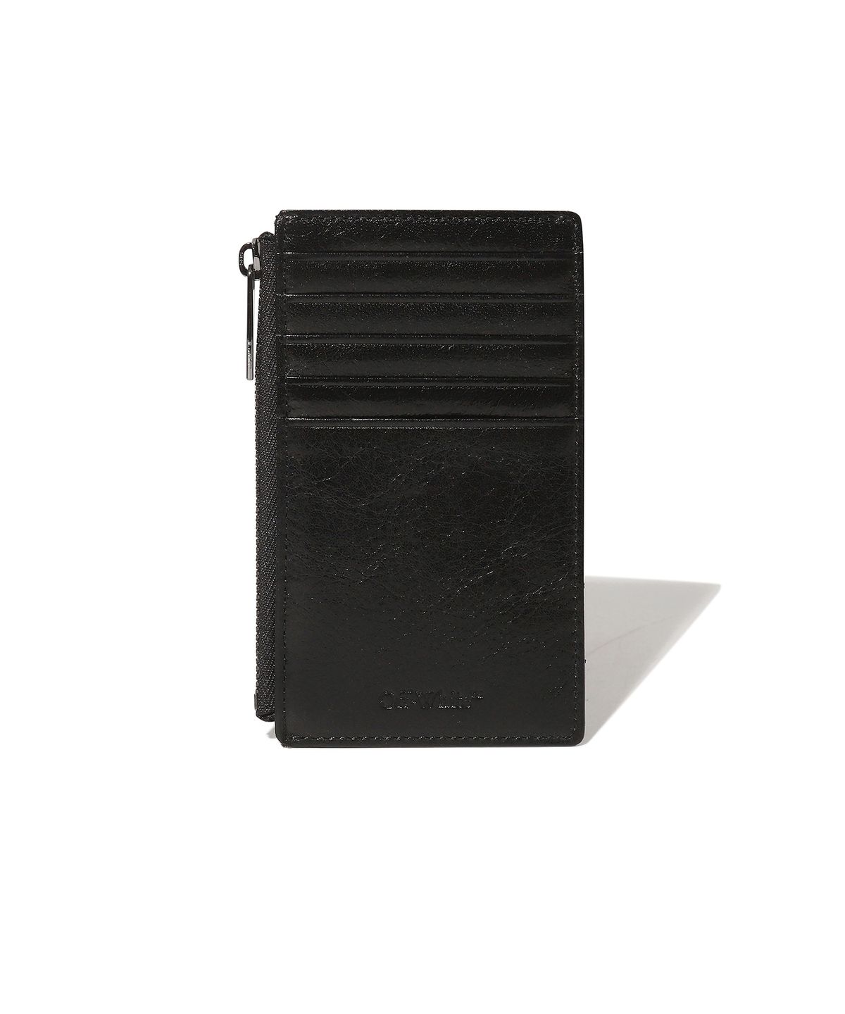 오프화이트(OFF-WHITE) Quilted Card Wallet Long (Black)