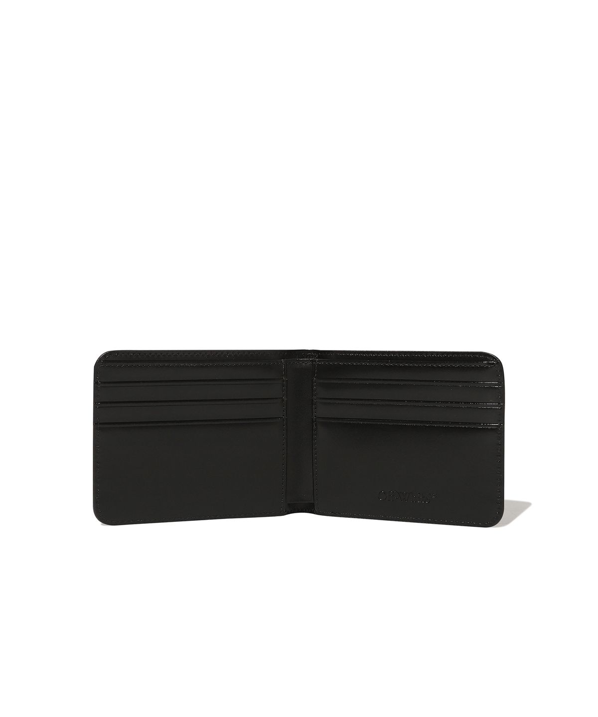 오프화이트(OFF-WHITE) Logo Half Wallet (Black)