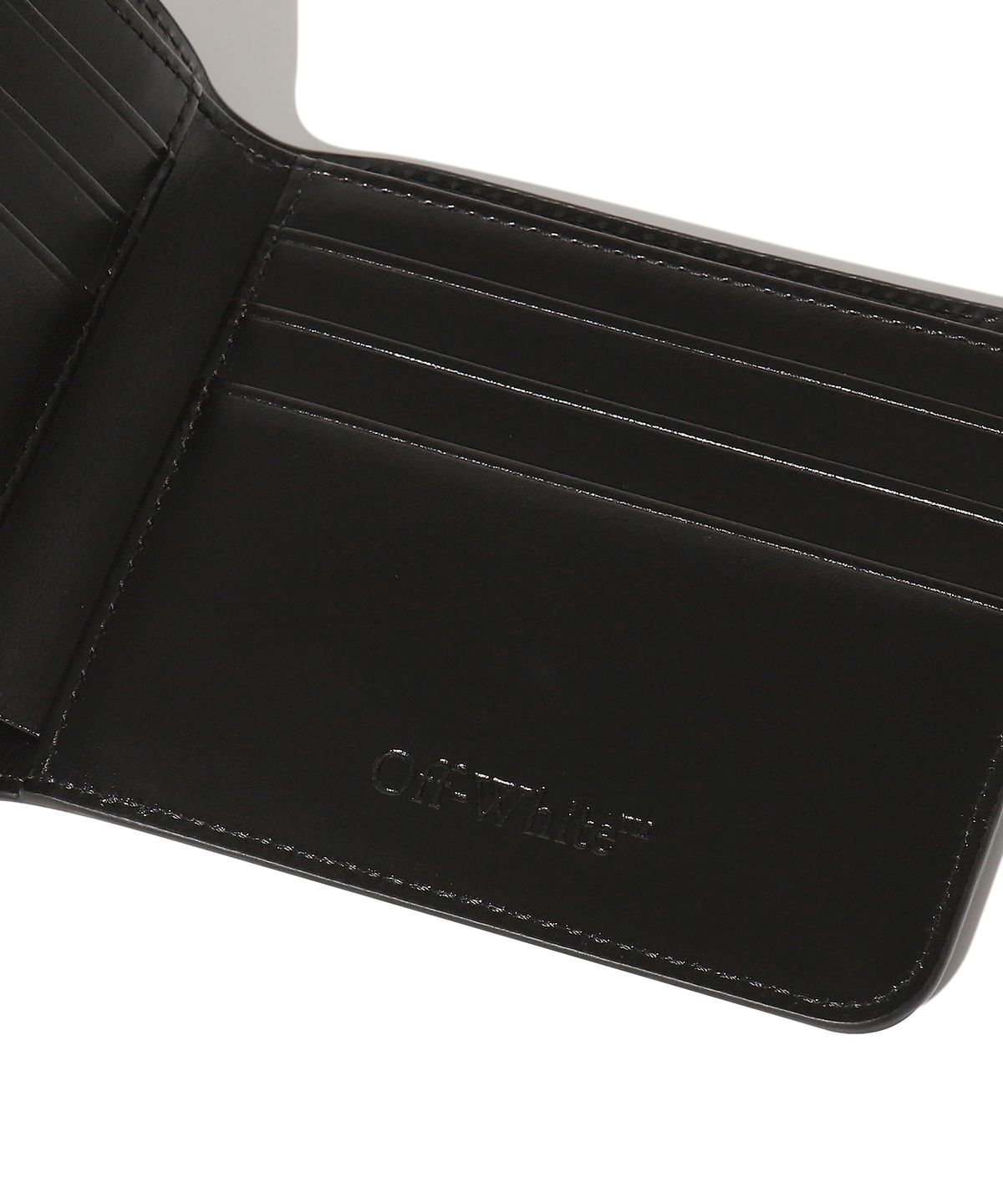 오프화이트(OFF-WHITE) Logo Half Wallet (Black)