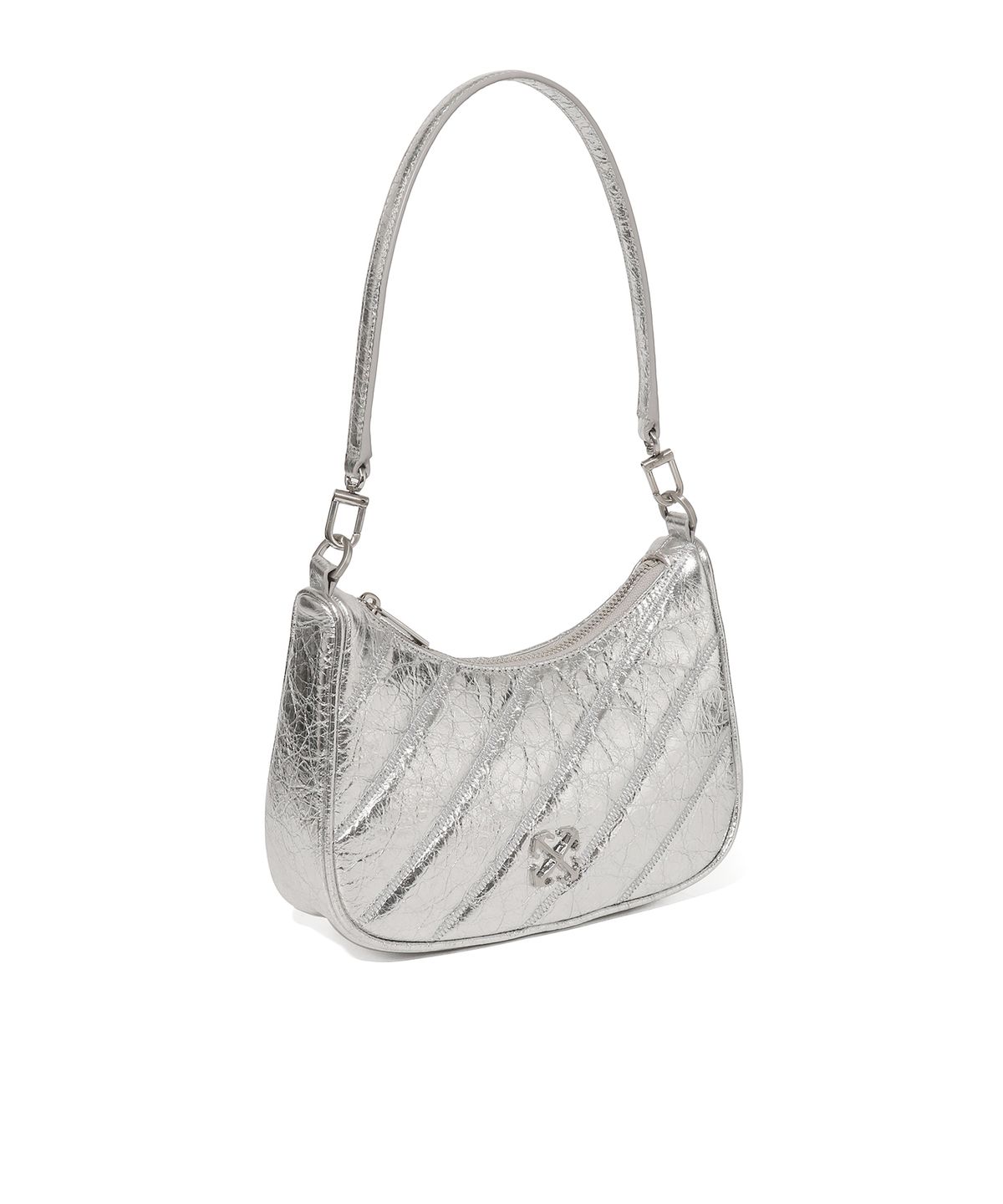 오프화이트(OFF-WHITE) Quilted Mini Crossbody Bag (Silver)