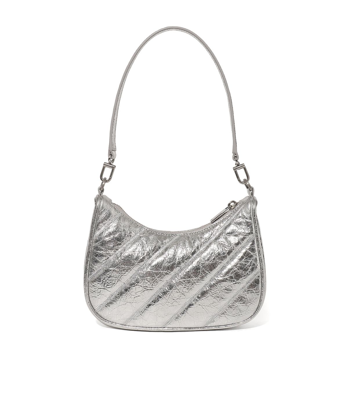 오프화이트(OFF-WHITE) Quilted Mini Crossbody Bag (Silver)