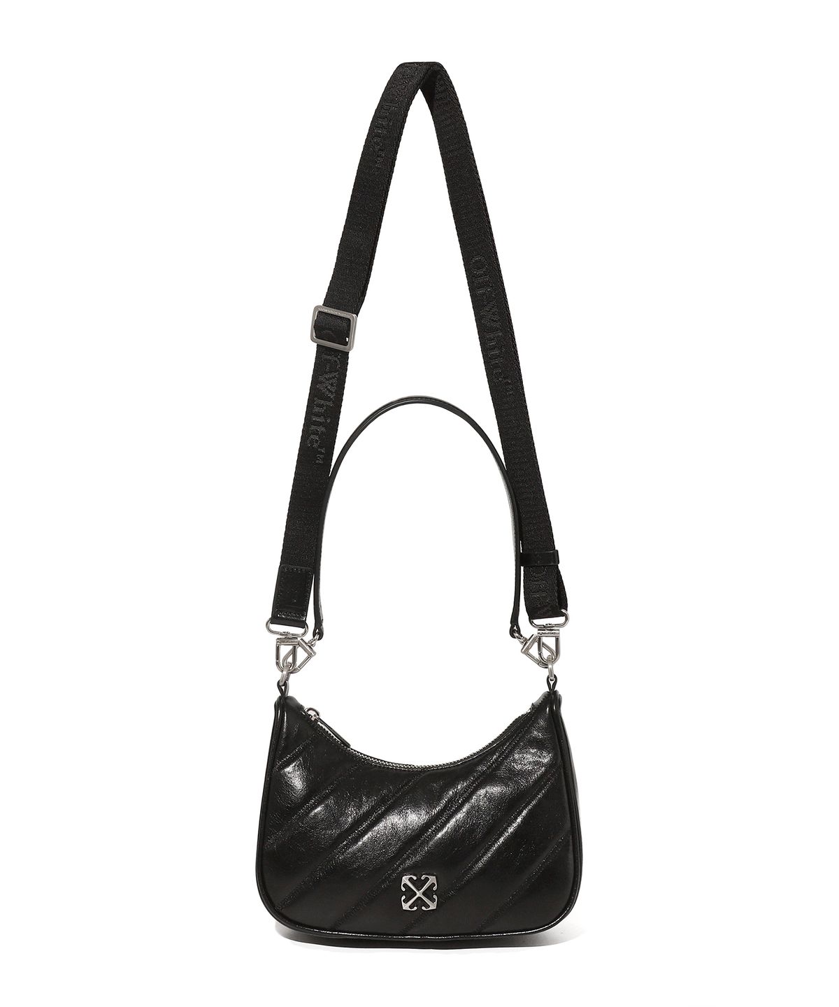 오프화이트(OFF-WHITE) Quilted Mini Crossbody Bag (Black)