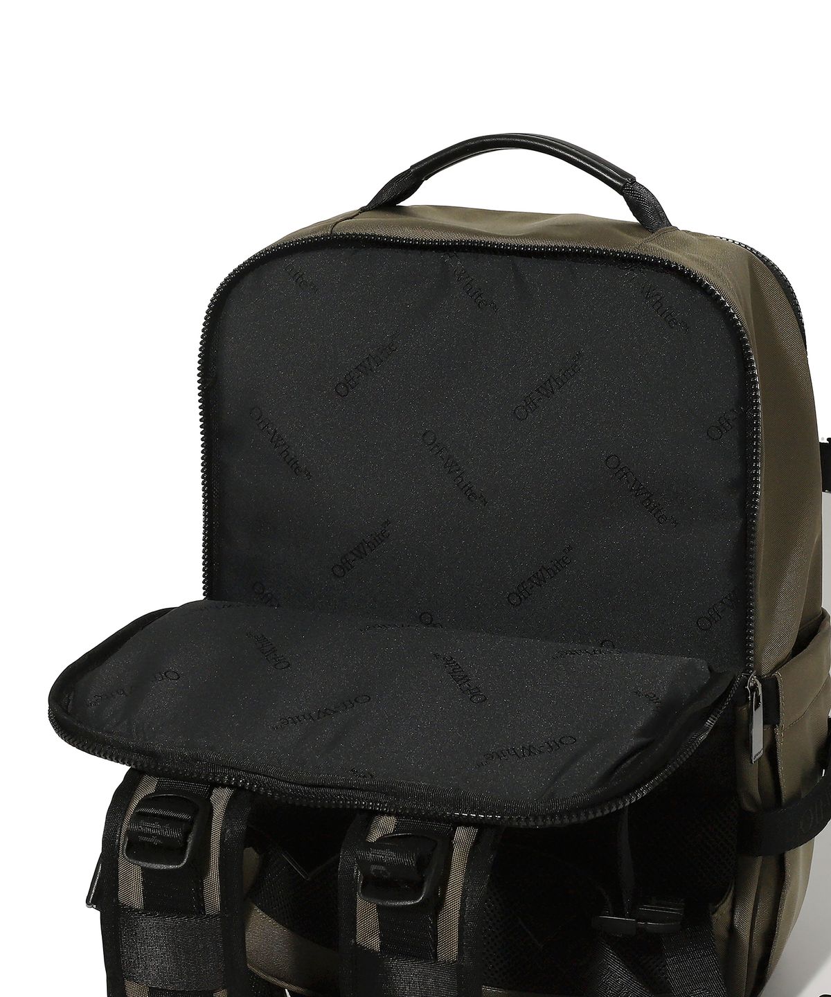 오프화이트(OFF-WHITE) Big Pocket Backpack (Khaki)