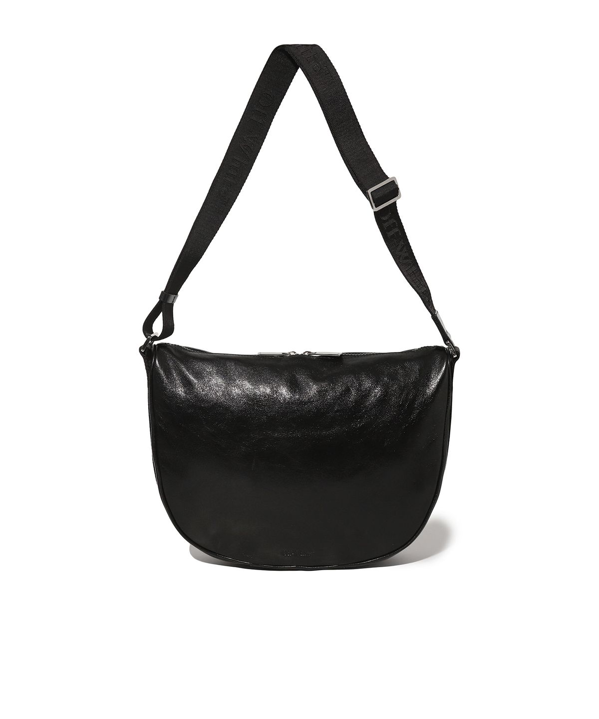 오프화이트(OFF-WHITE) Halfmoon Shoulder Bag S Leather (Black)