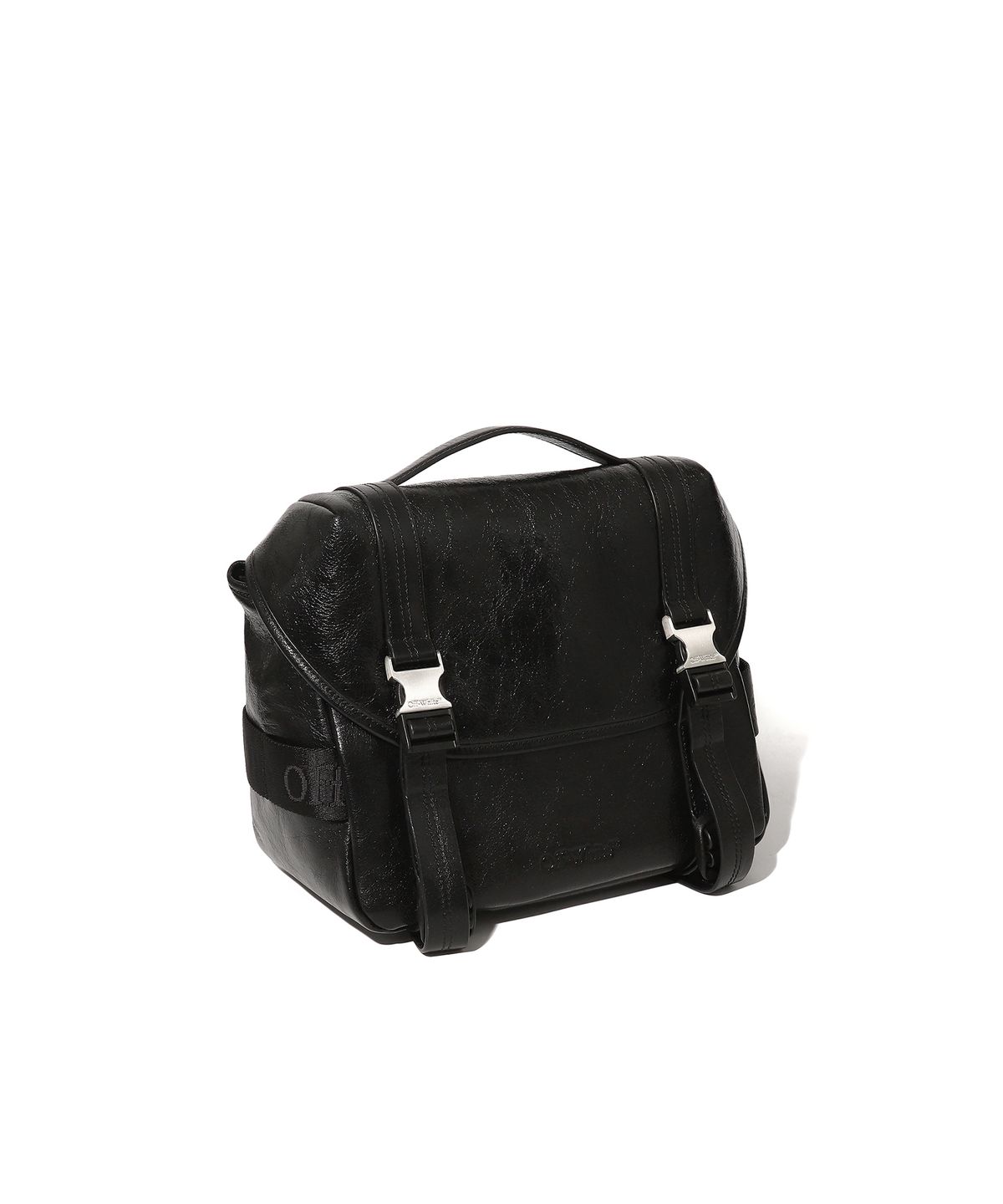 오프화이트(OFF-WHITE) Camera Shoulder Bag S Leather (Black)
