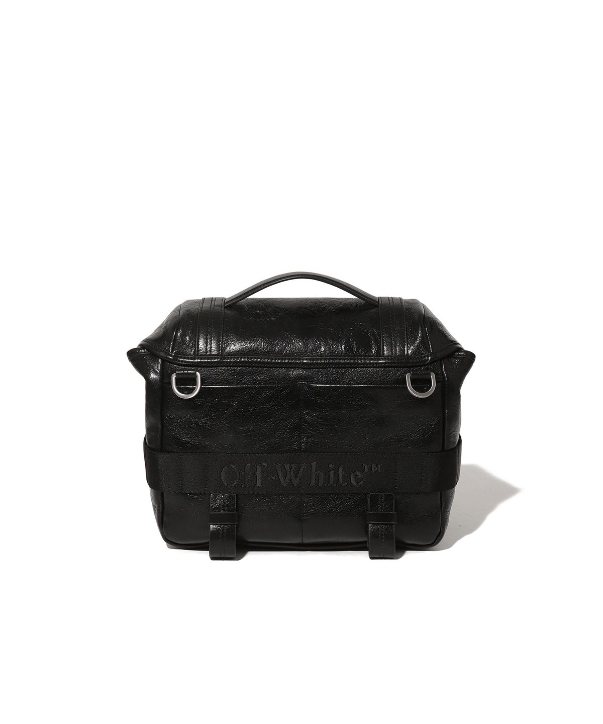 오프화이트(OFF-WHITE) Camera Shoulder Bag S Leather (Black)