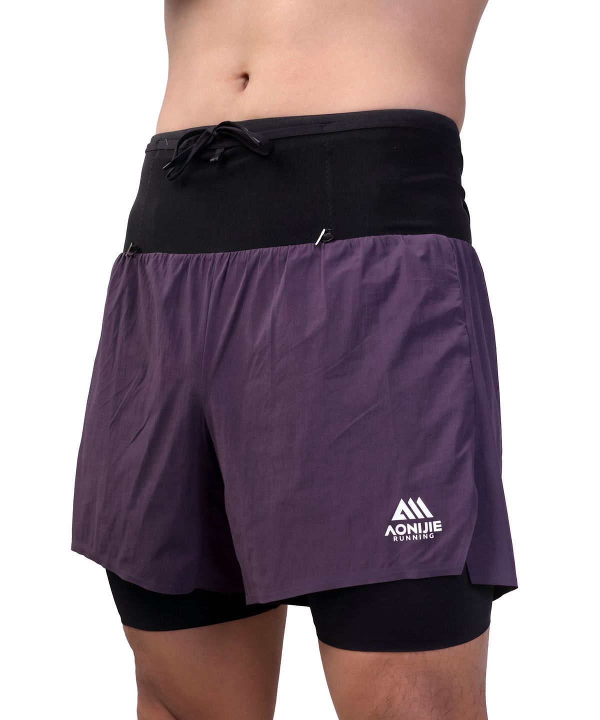 오니지(AONIJIE) 투인원 러닝 쇼츠 360° 수납 포켓 MP57 (Purple)