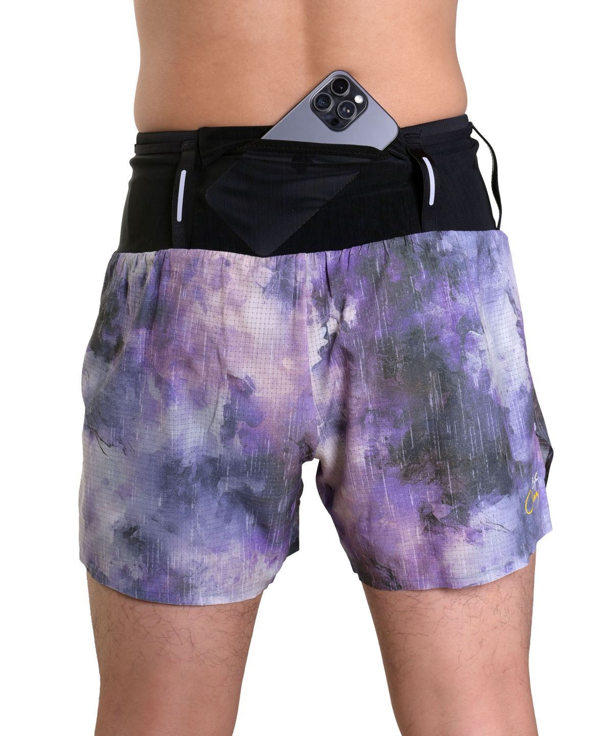 오니지(AONIJIE) 투인원 러닝 쇼츠 360° 수납 포켓 MP57 (Purple Tie-Dye)