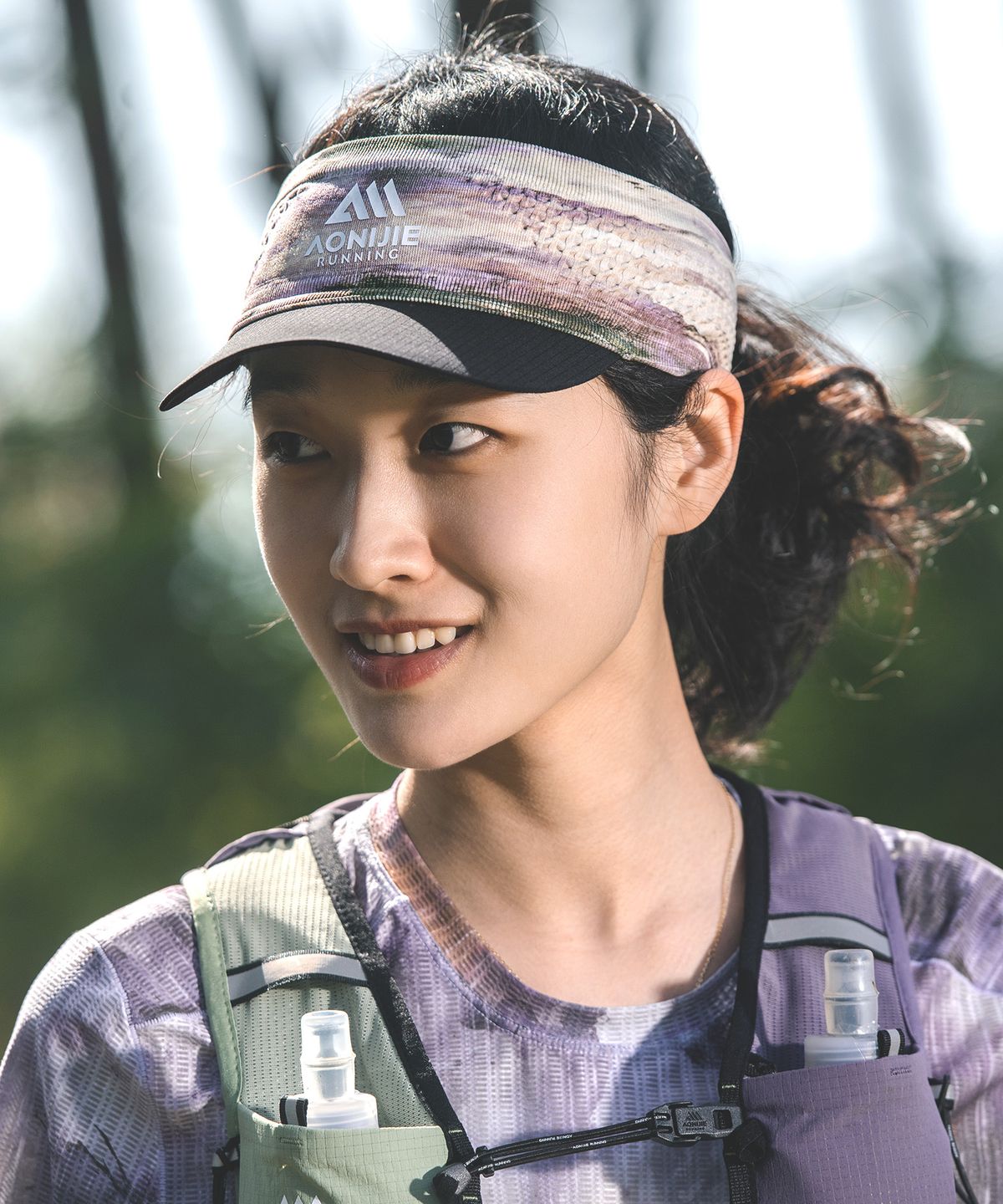 오니지(AONIJIE) 러닝 썬캡 바이저 엘리트 C61 (Purple Tie-Dye)