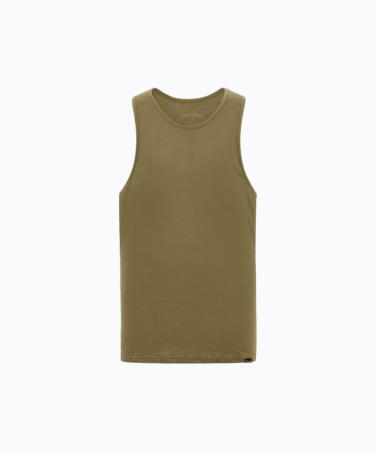 라임라잇 어패럴(LIMELIGHT APPAREL) 백 로고 슬리브리스 (카키/블랙)