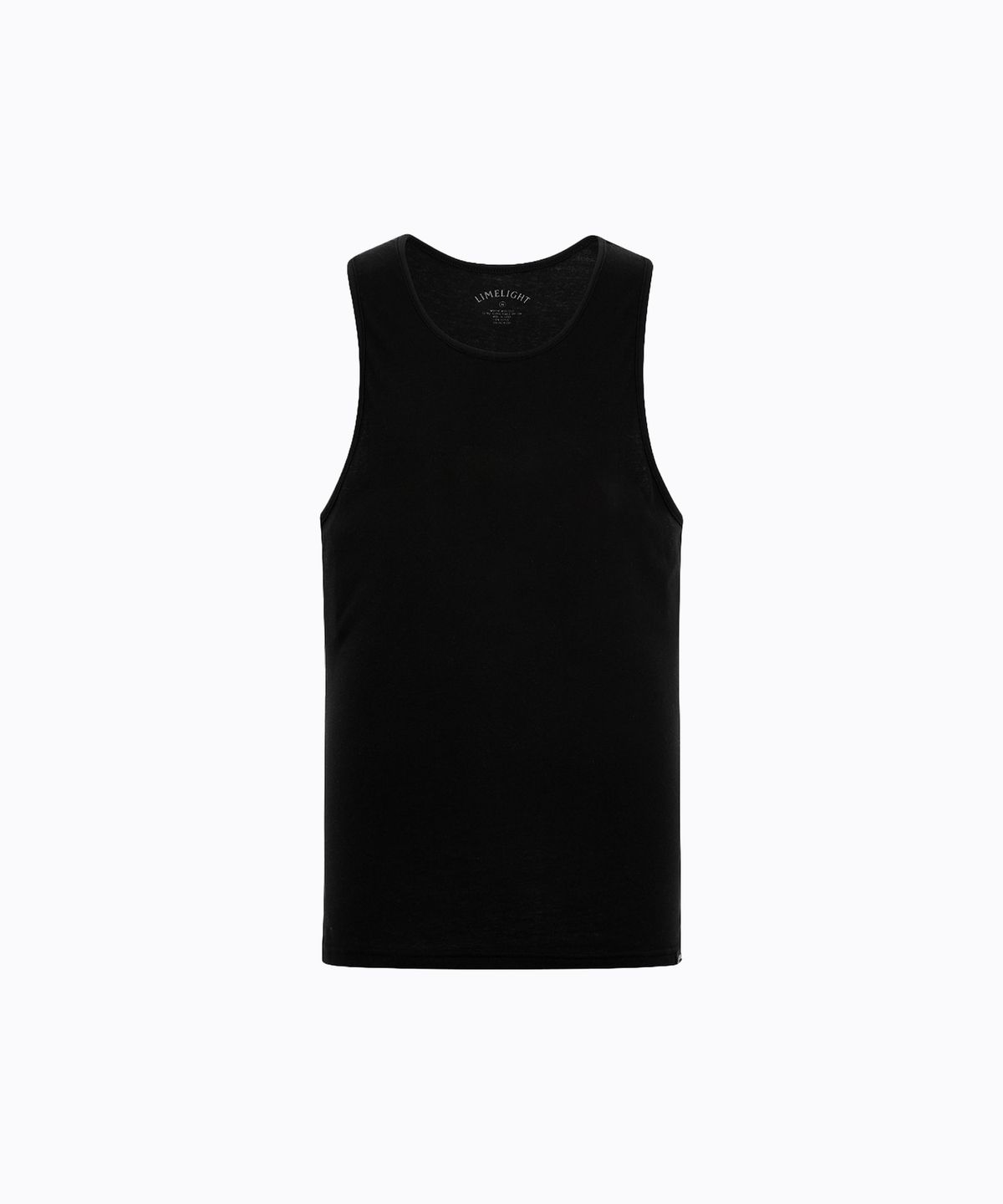 라임라잇 어패럴(LIMELIGHT APPAREL) 백 로고 슬리브리스 (블랙/화이트)