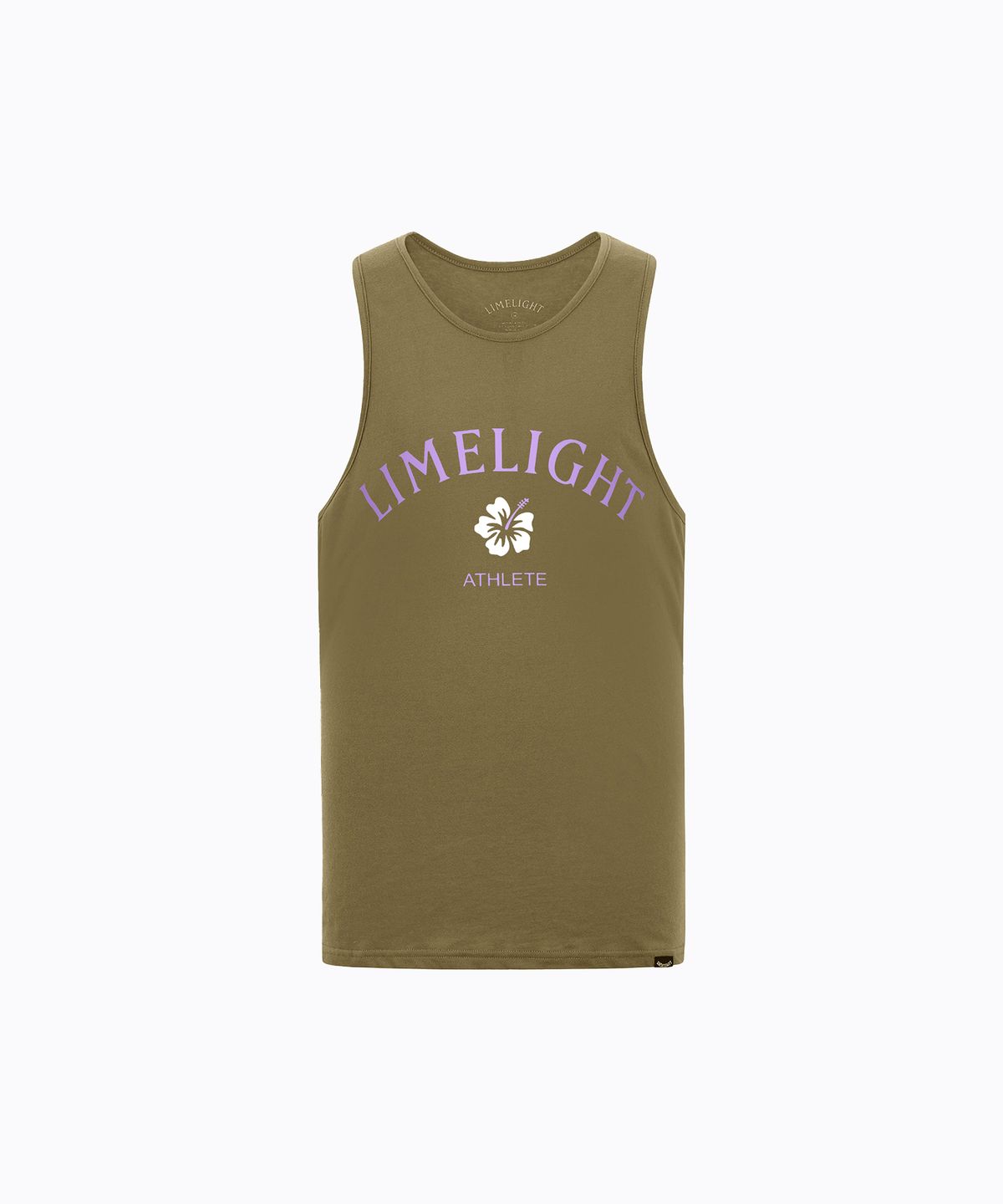 라임라잇 어패럴(LIMELIGHT APPAREL) 아치 로고 히비스커스 슬리브리스 (카키/라벤더)