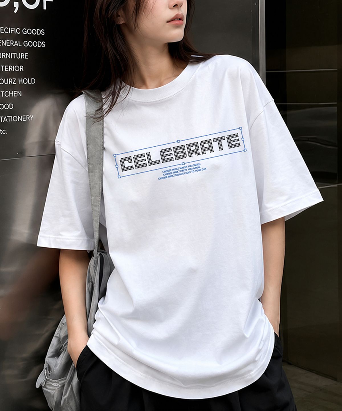 도톤(DOTON) PIXEL BLOCK T-SHIRTS (Black)