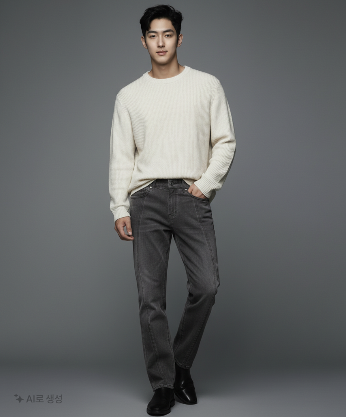 메종미네드(MAISON MINED) OPT TURNING DENIM PANTS BLACK 46