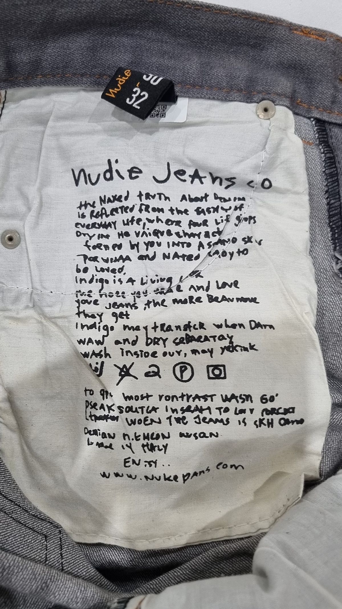 누디진(NUDIEJEANS) 청/데님 팬츠 32